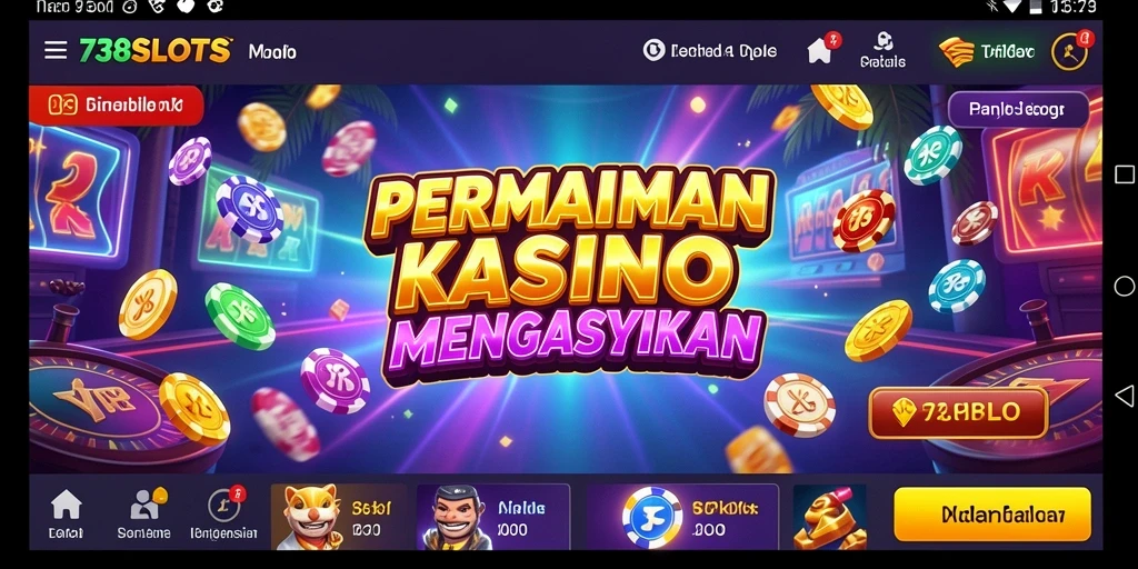 Screenshot gameplay <strong>738SLOTS</strong> yang menunjukkan mesin slot yang menarik.