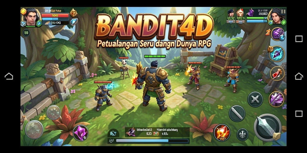Tangkapan layar utama dari gameplay RPG BANDIT4D yang menampilkan aksi mendebarkan.