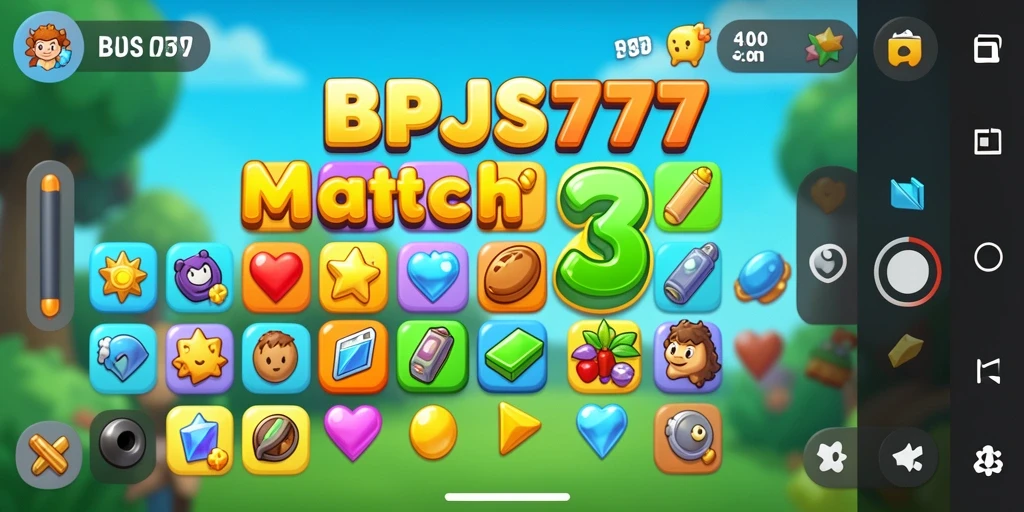 Screenshot gameplay BPJS777 menunjukkan momen seru mencocokkan item.