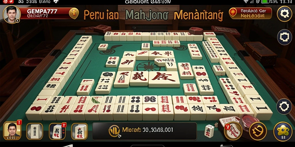 Tampilan gameplay Mahjong yang menantang dan menarik.