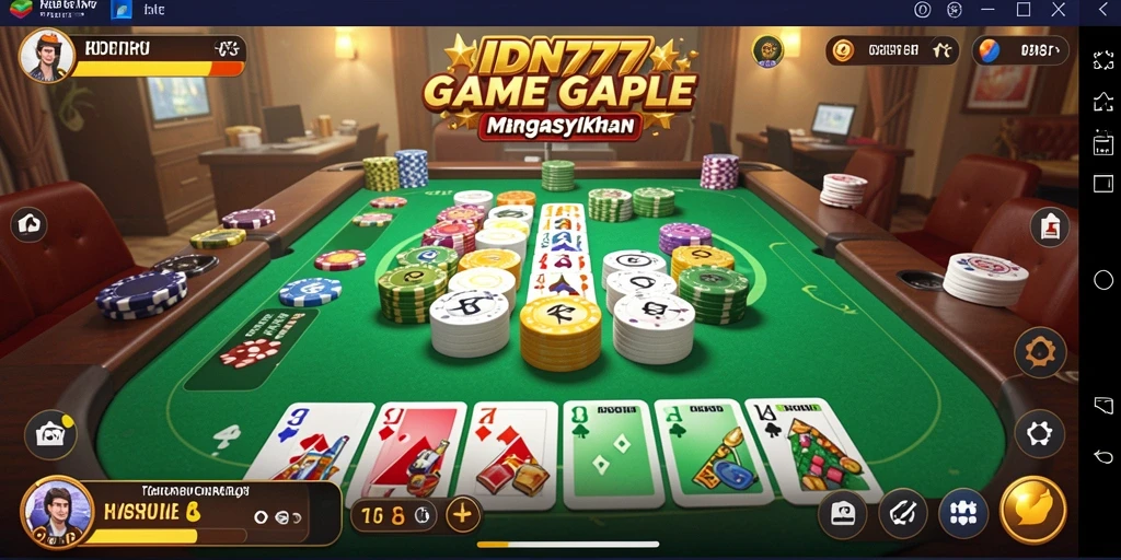Tampilan gameplay seru IDN777 saat bermain Gaple online.