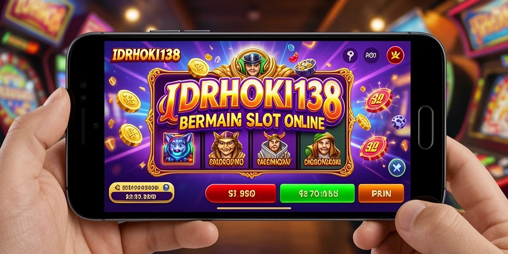Tampilan gameplay Slot IDRHOKI138 yang menarik dan penuh warna.