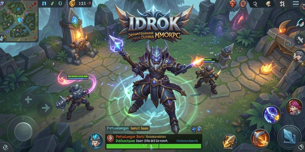 Menampilkan gameplay seru IDROK dalam dunia MMORPG.