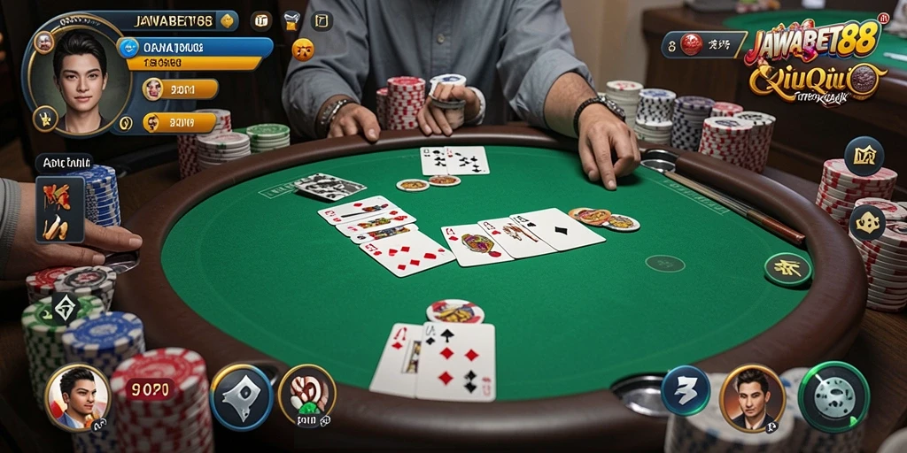 Tampilan menarik dari gameplay QiuQiu JAWABET88.