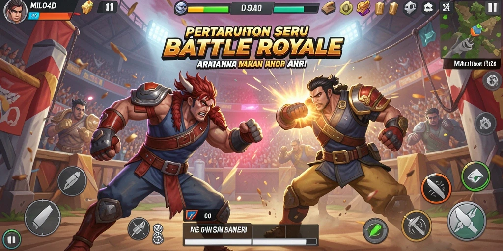 Screenshot MILO4D menampilkan aksi seru dalam pertarungan Battle Royale.