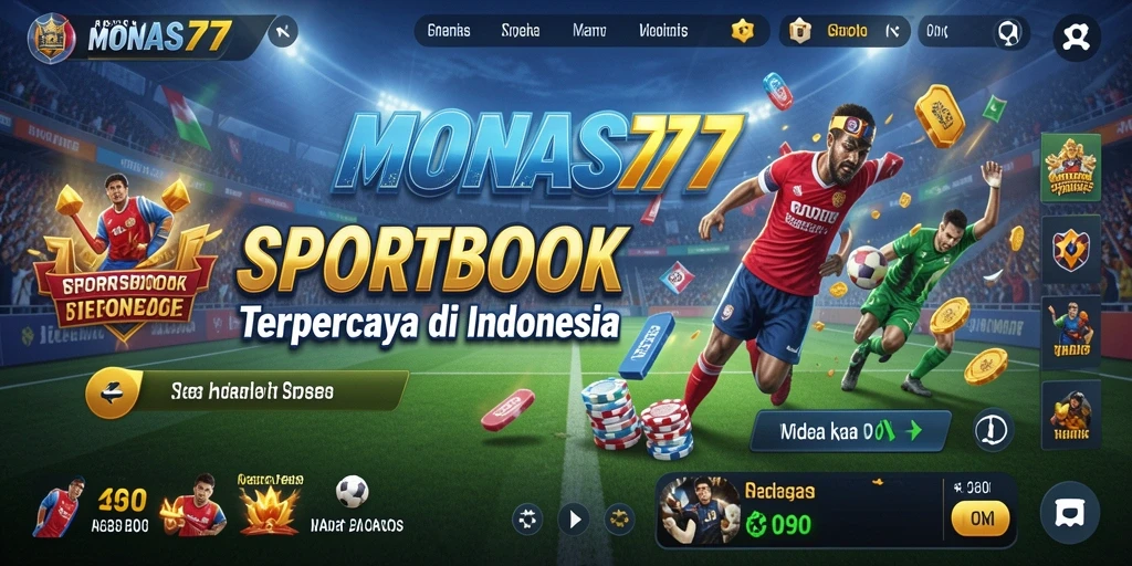 Tampilan menarik dari gameplay Sportsbook MONAS77 yang mudah dipahami.