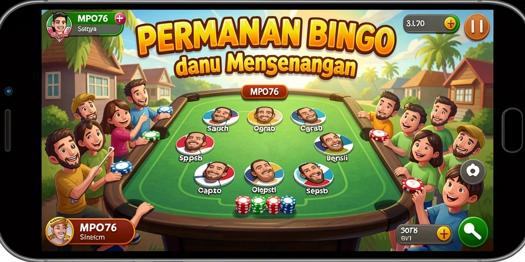 Tampilan gameplay seru dalam aplikasi MPO76 Bingo.