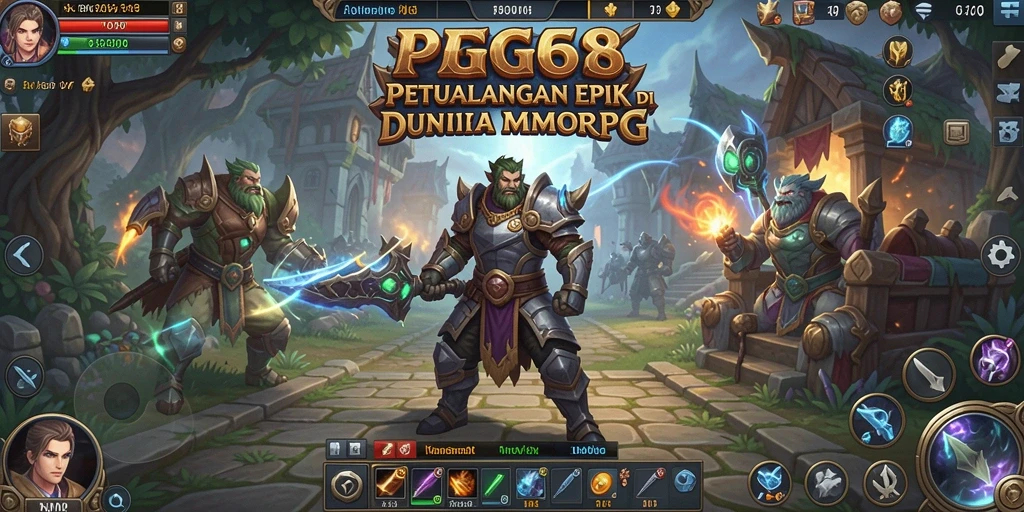 Tampilan gameplay PGG68 yang mendebarkan dan penuh aksi MMORPG.
