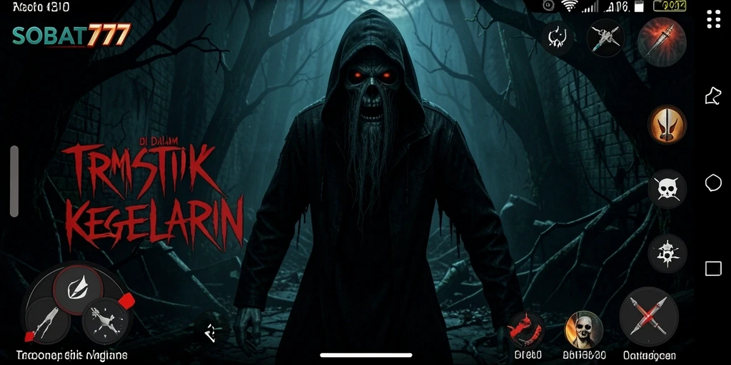 Screenshot menampilkan gameplay Horror yang menegangkan dalam SOBAT777.