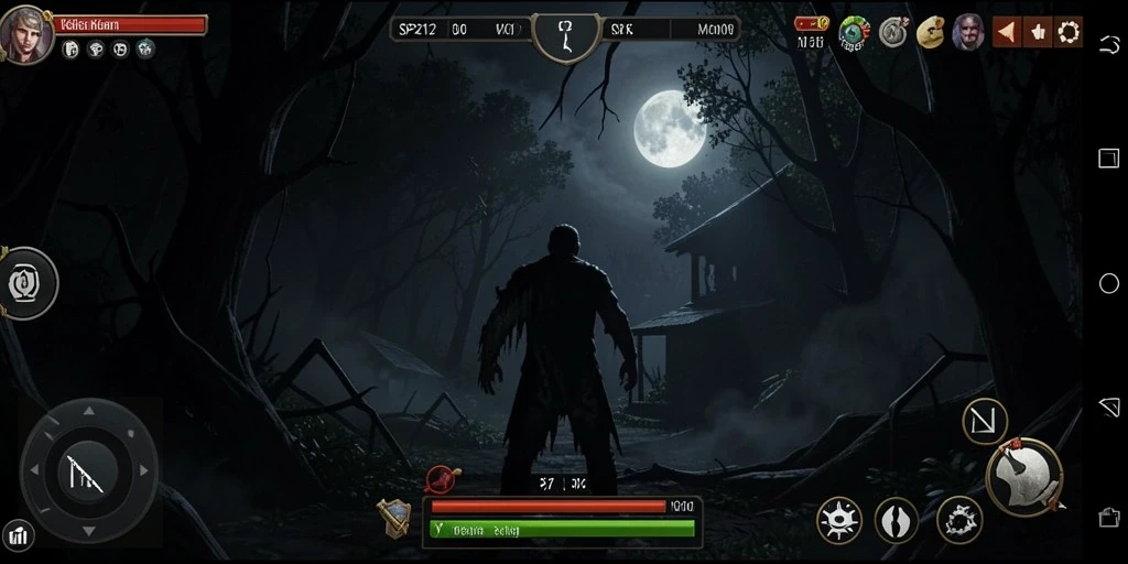 Screenshot utama SP212 menampilkan momen ketegangan saat menjelajahi kegelapan.
