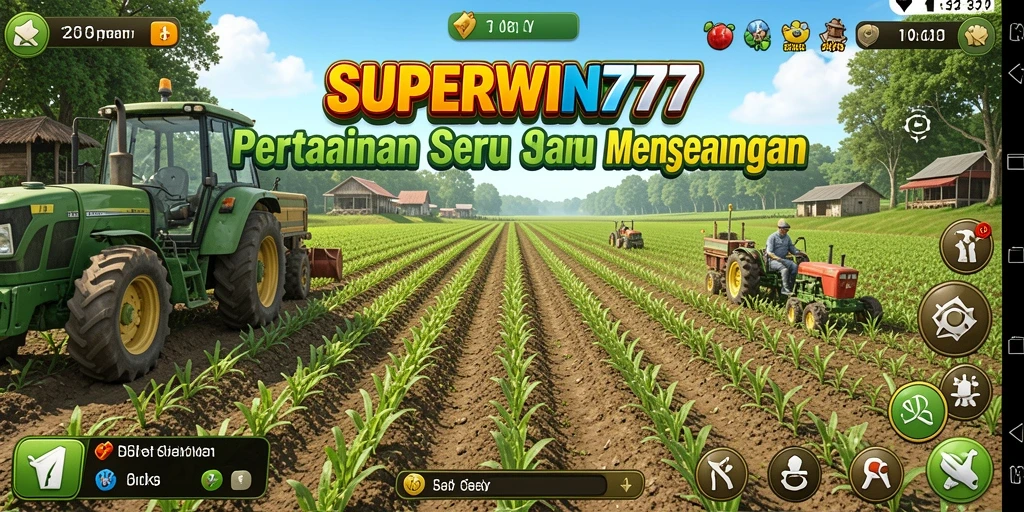 Screenshot SUPERWIN777 menampilkan pengalaman bertani yang menarik.