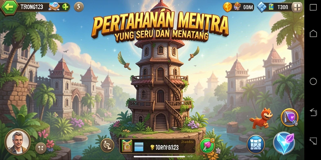 Gameplay menara pertahanan yang menegangkan dan penuh strategi.
