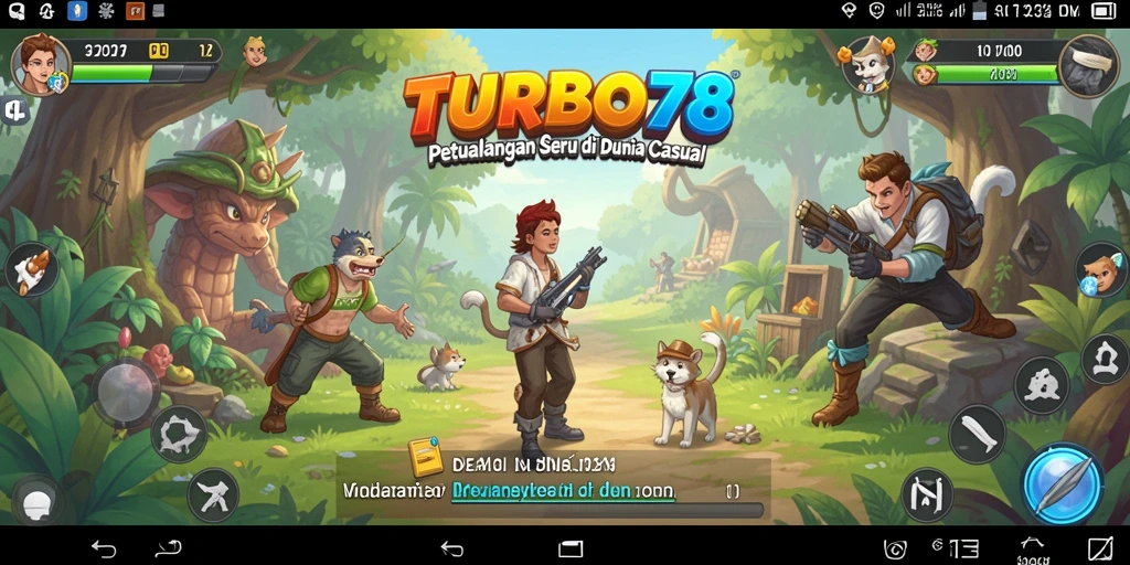 TURBO78 menampilkan gameplay yang seru dan penuh warna.