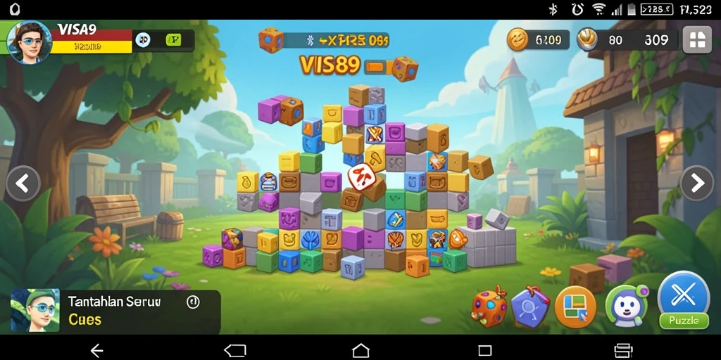 Tampilan gameplay VISA89 dengan tantangan Puzzle yang seru.